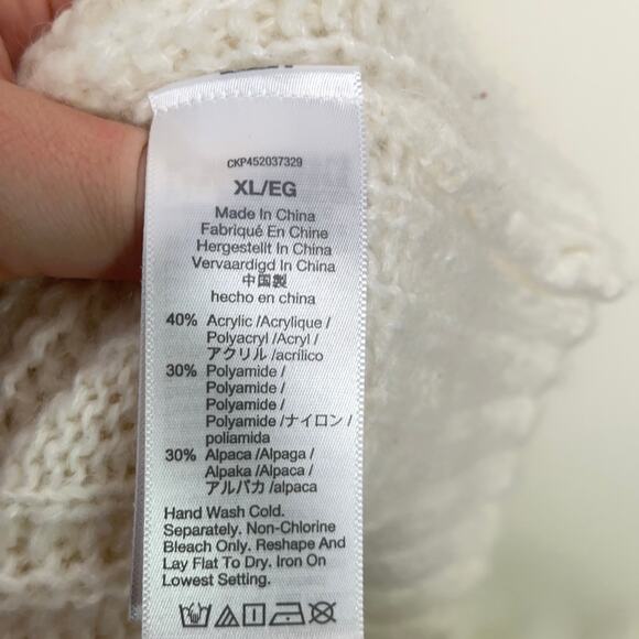 MADEWELL Charley Pullover Sweater Ivory Cream Alpaca {X13} - Picture 7 of 8